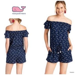 Vineyard Vines Sailboat print romper